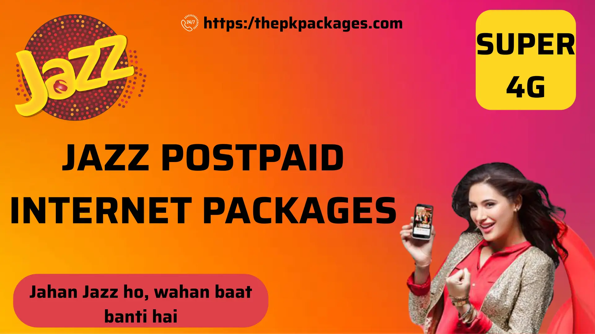 JAZZ POSTPAID INTERNET PACKAGES