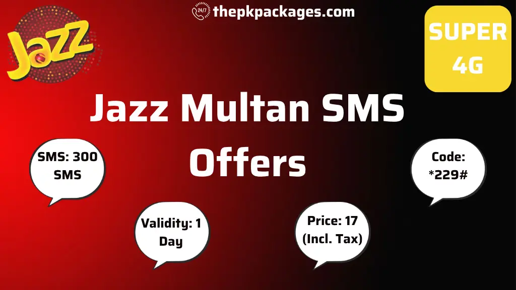 Jazz Multan Offer 2025 4 Jazz Multan SMS Offers