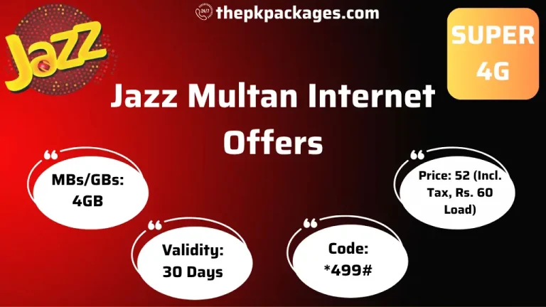 Jazz Multan Internet Offers