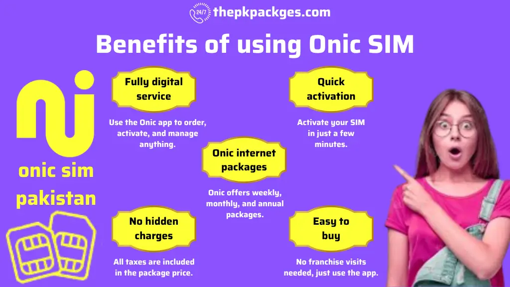 Onic SIM Packages Pakistan 5 Benefits of using Onic SIM