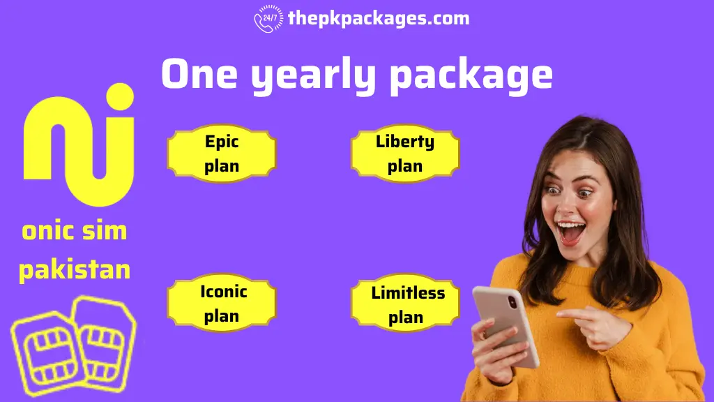 Onic SIM Packages Pakistan 4 One yearly package 1