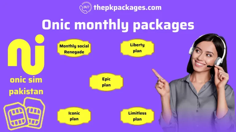 Onic SIM Packages Pakistan 3 Onic monthly packages