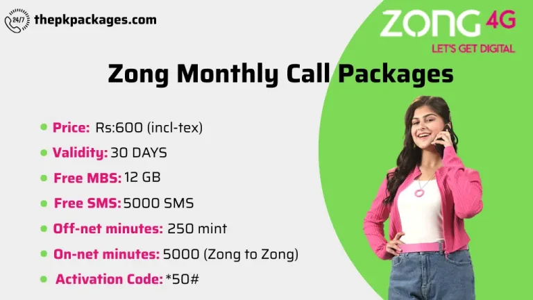 Zong Call Packages 2025 5 Zong Monthly Call Packages