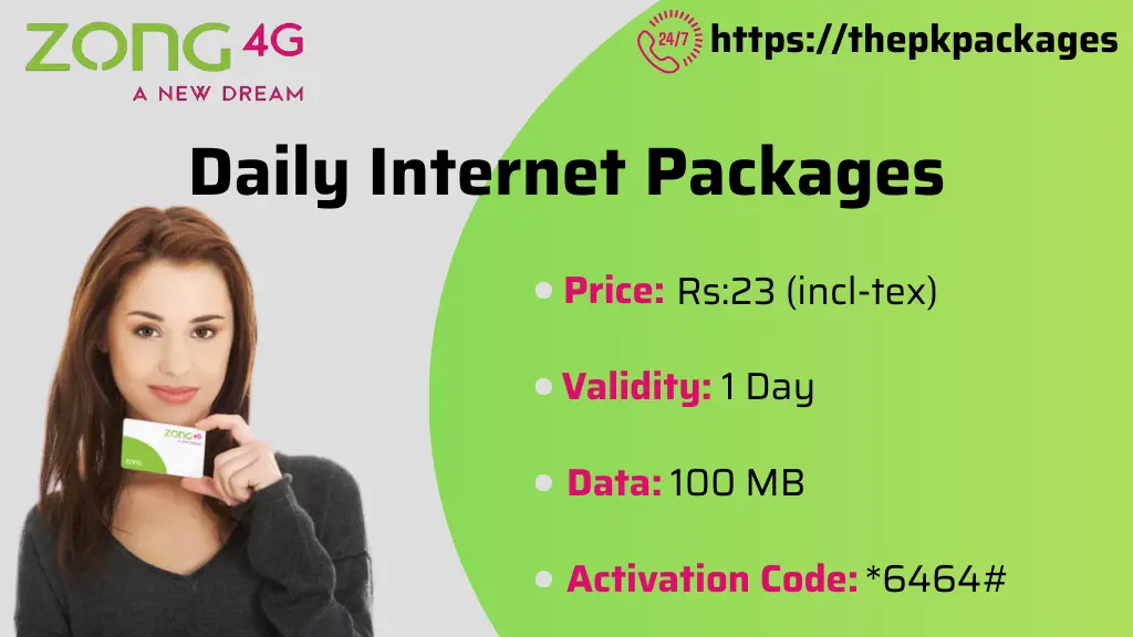Zong Internet Packages 2 Daily Internet Packages