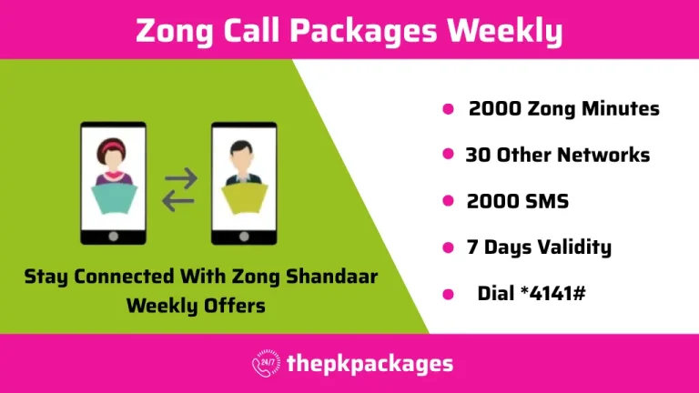 Zong Call Packages Weekly Plan